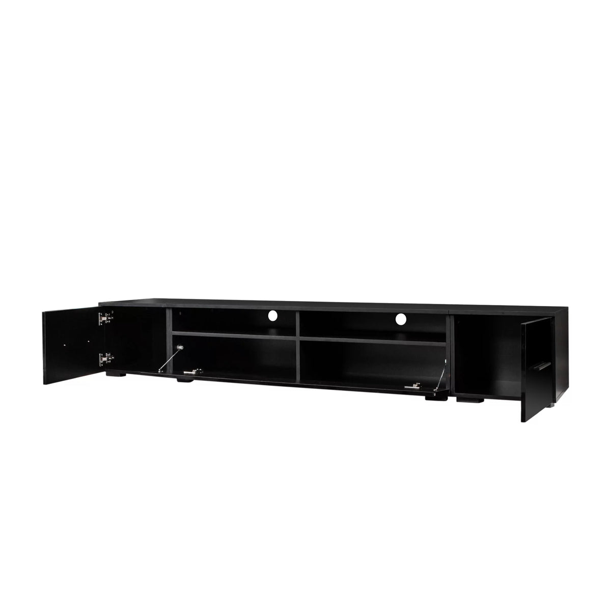Black TV Stand with LED Lights S383