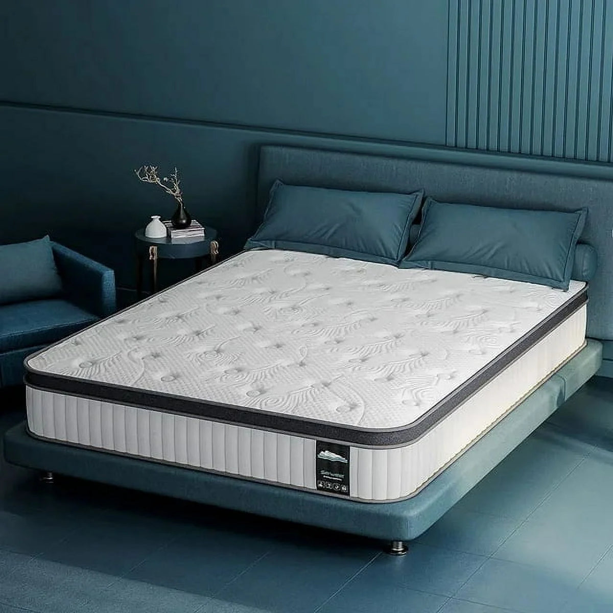 Full Size 10 inch Hybrid Mattress, Memory Foam Pillow Top C4516
