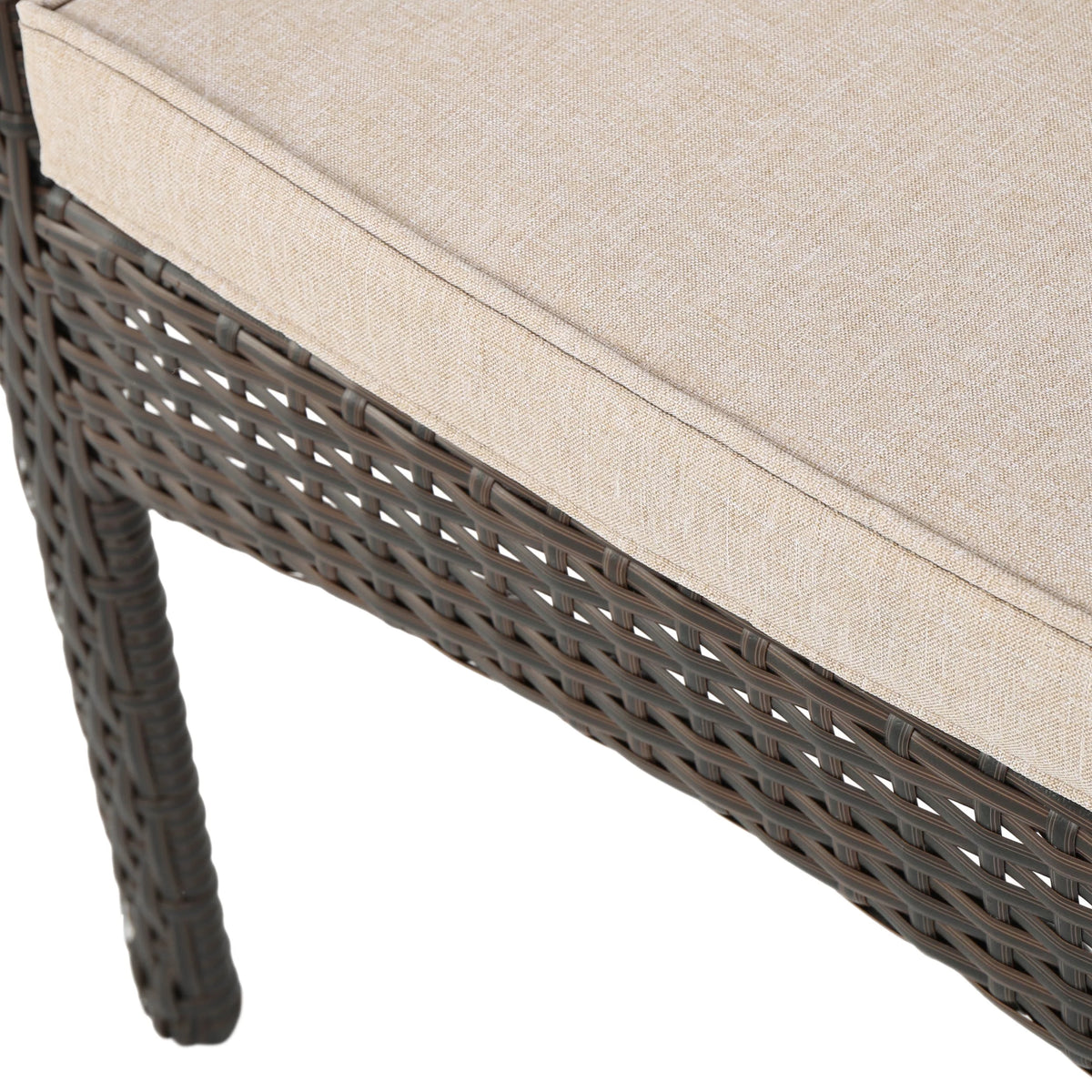 Outdoor Wood and Wicker 8 Seater Dining Set A702043