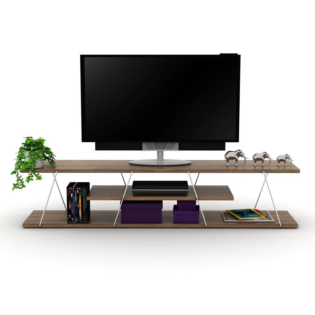 Mid Century Modern 4 Shelves 56 inch TV Stand D4988