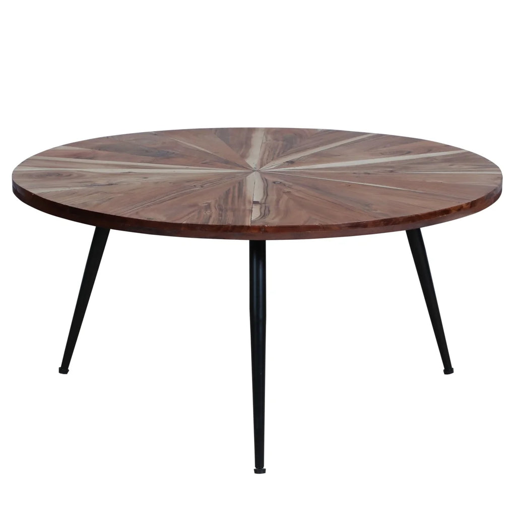31 Inch Round Mango Wood Coffee Table B474
