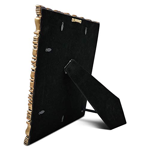 Black 8x10 Vintage Picture Frame with Glass Cover Y4474