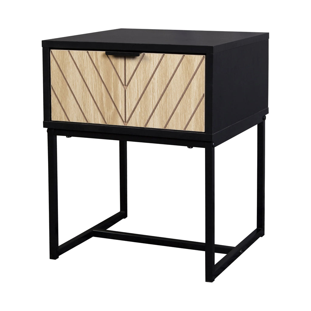 Coastal Modern Console Table with Wood Drawer O990123