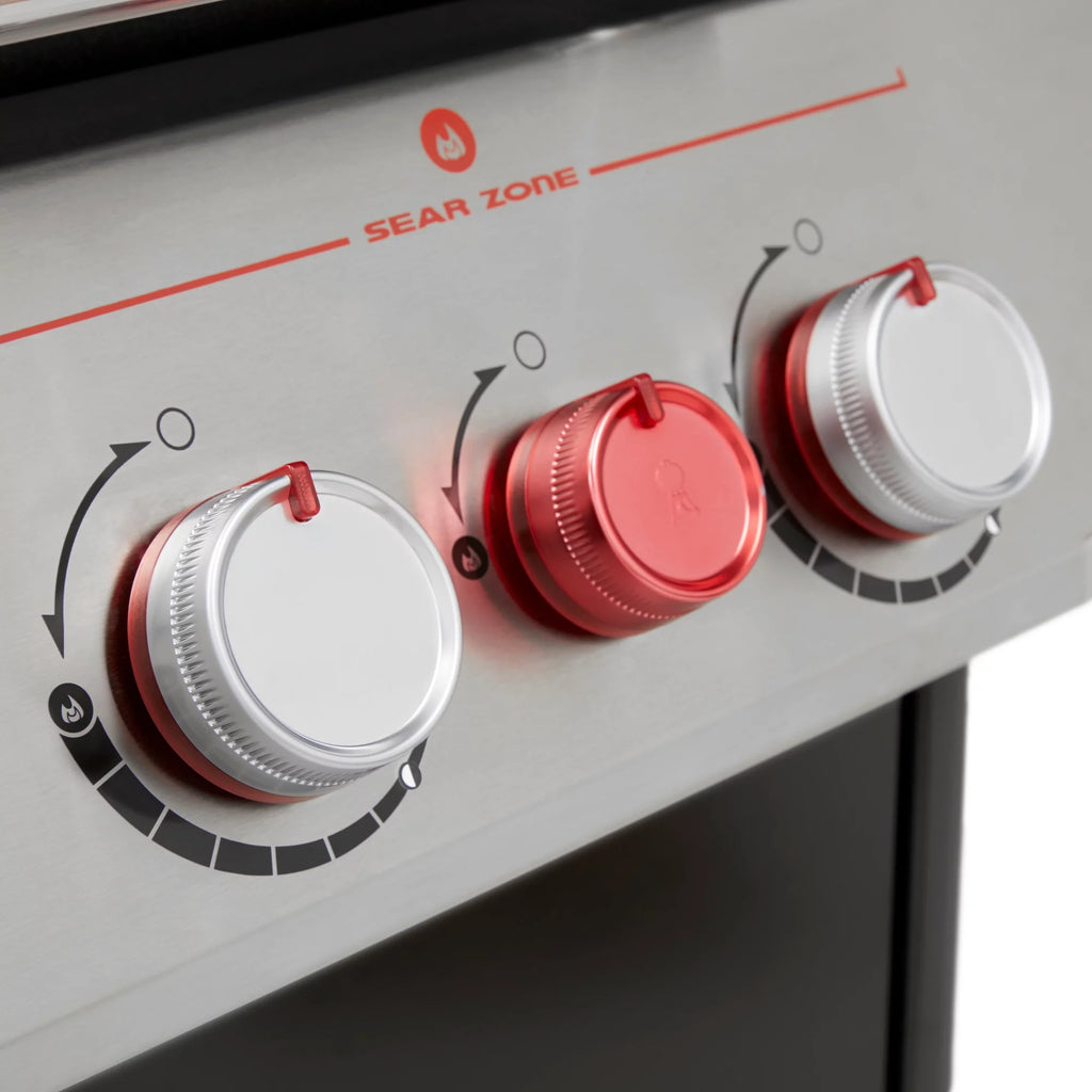 Black 3-Burner Natural Gas Grill with Side Burner W44241