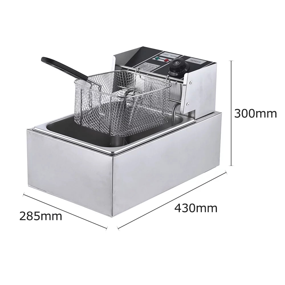 6L 2500W Stainless Steel Electric Fryer X399