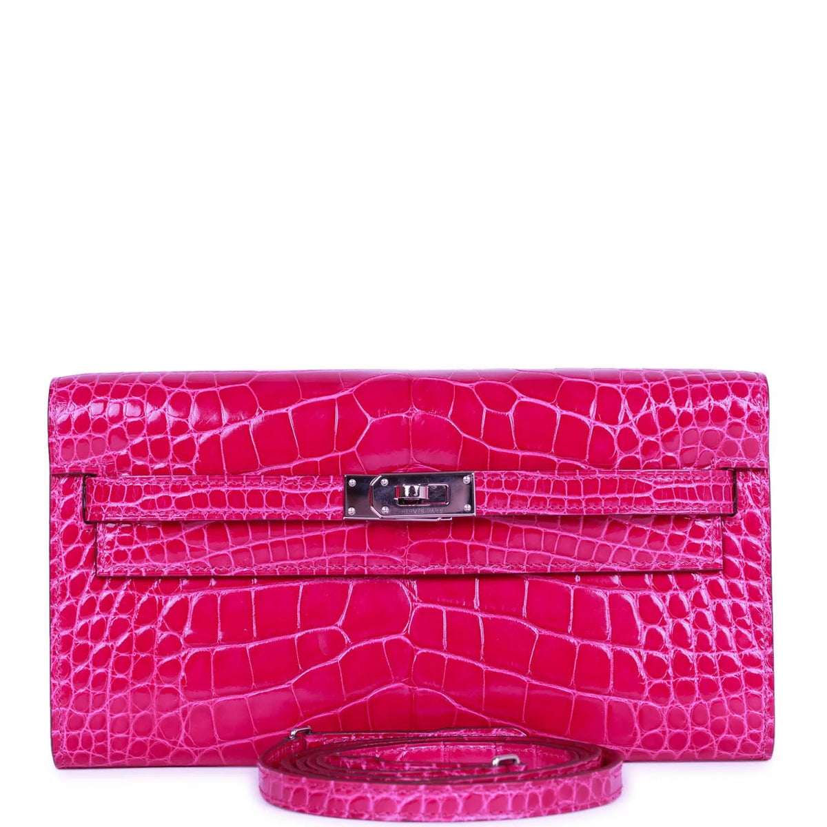 Pre-owned Shiny Alligator Wallet J2454