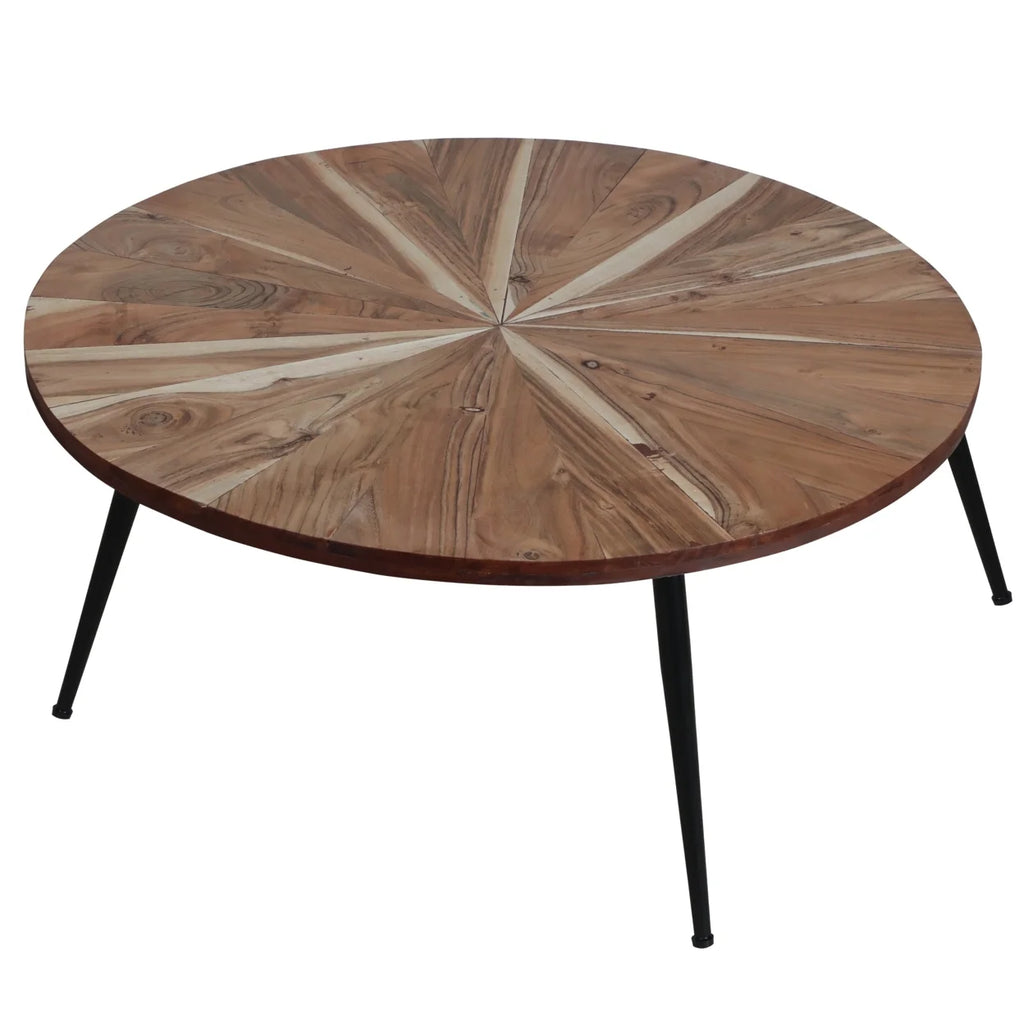 31 Inch Round Mango Wood Coffee Table B474