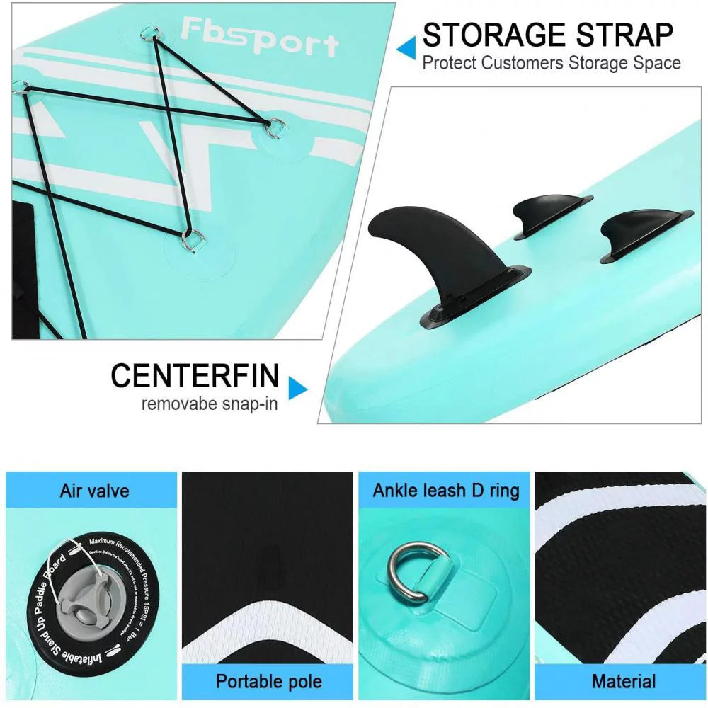 11' Mint Green Inflatable Paddle Board X16365