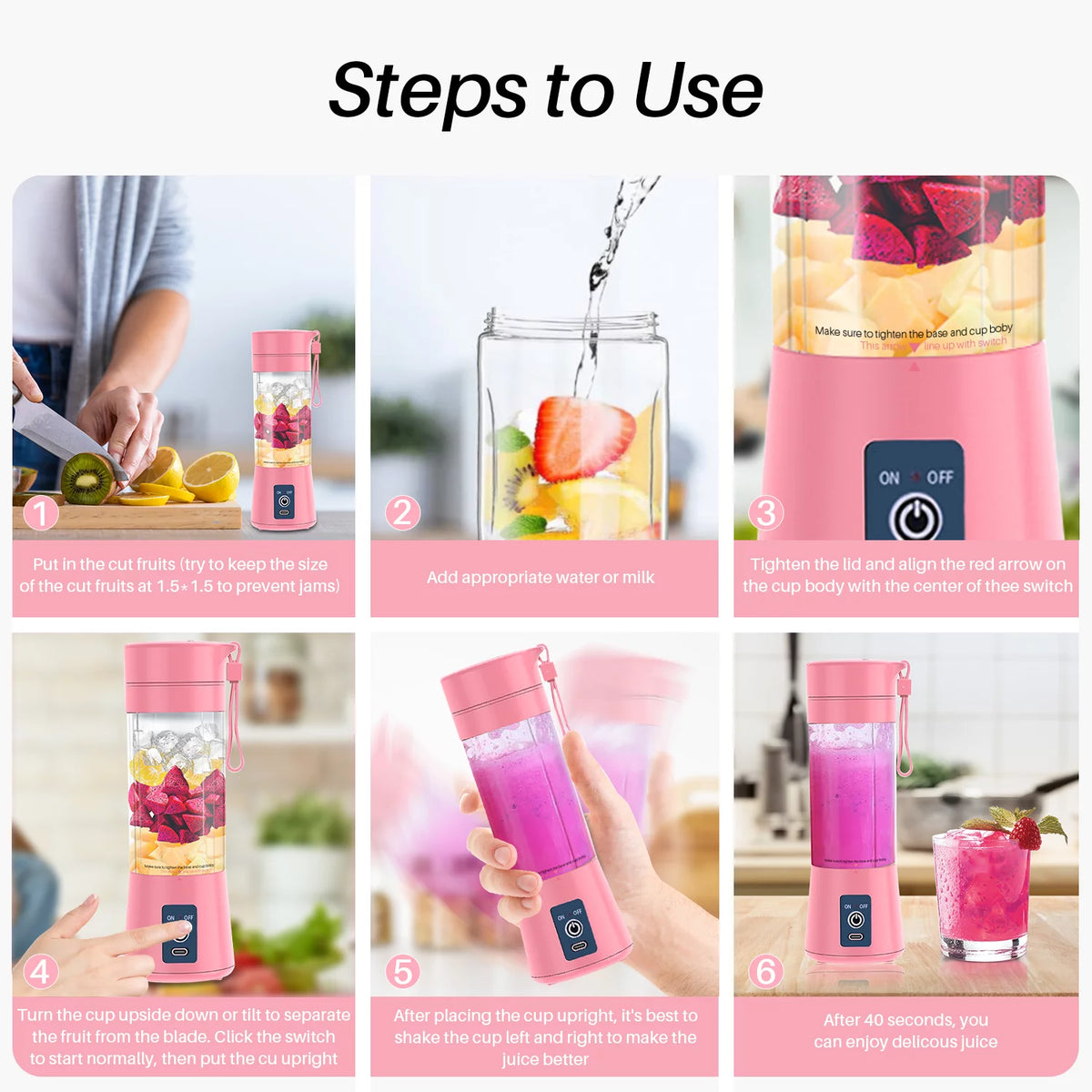 Portable USB Rechargeable Personal Blender G5117