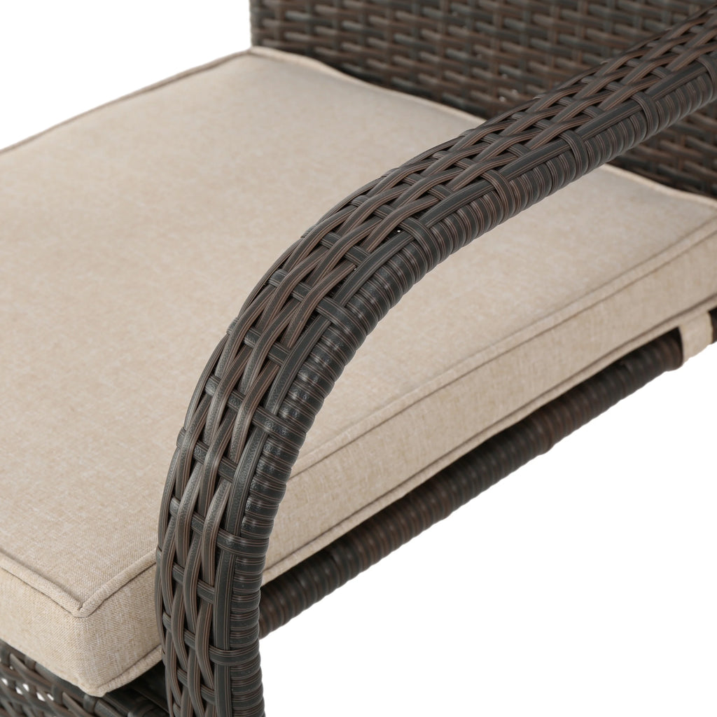 Outdoor Wood and Wicker 8 Seater Dining Set A702043