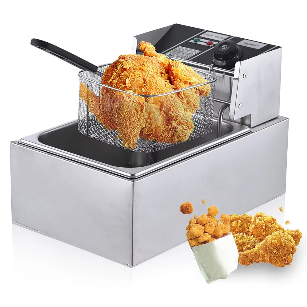 6L 2500W Stainless Steel Electric Fryer X399