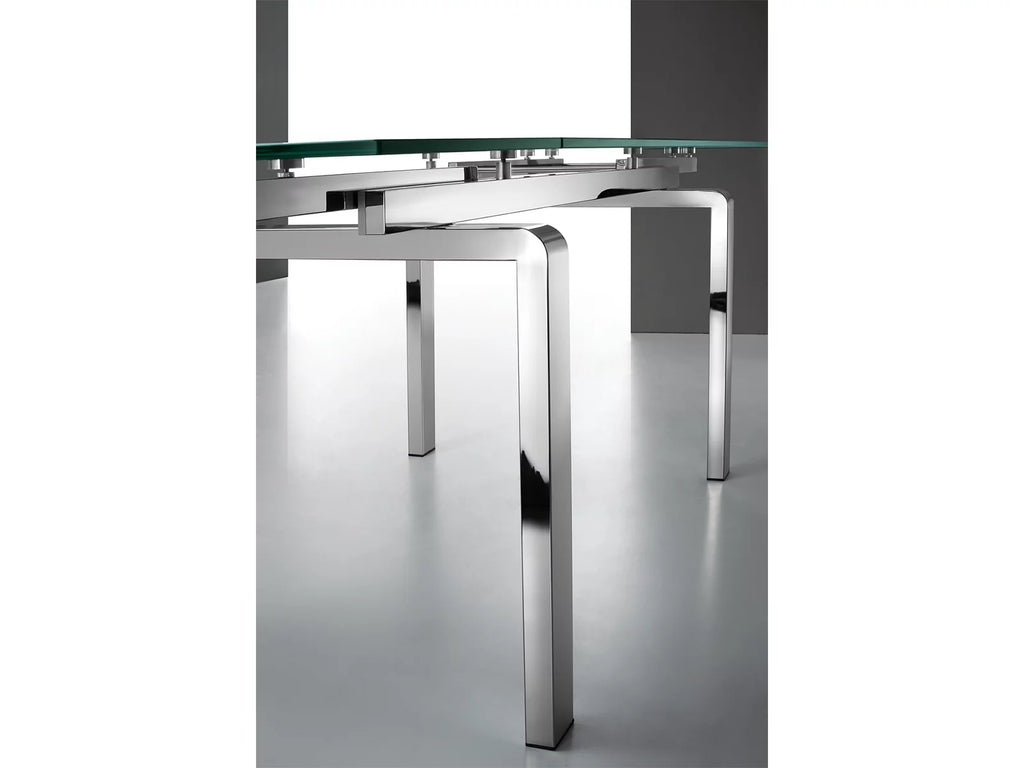 Modern Stainless Steel Extendable Dining Table Q80079