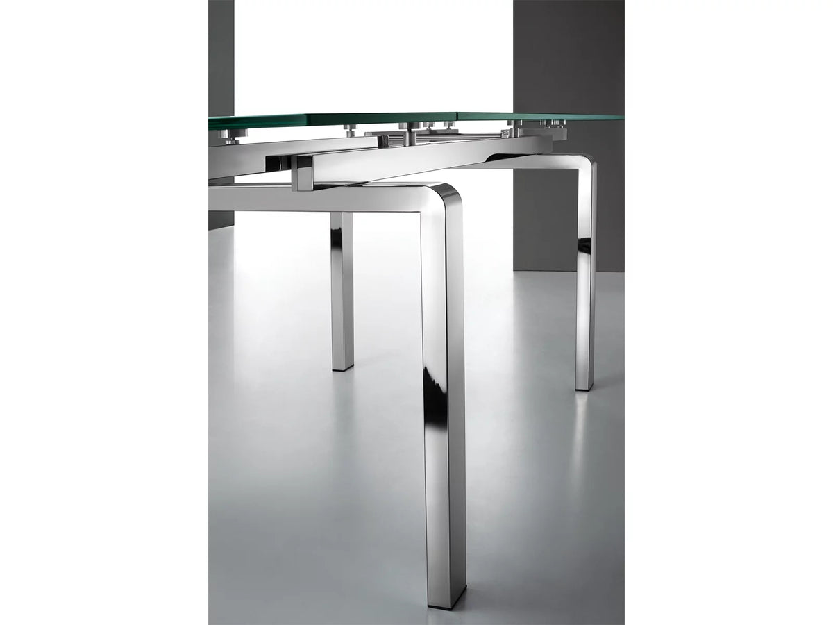 Modern Stainless Steel Extendable Dining Table Q80079