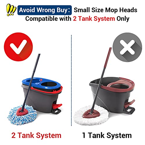 Spin Mop Head Replacement Base Handle 4 Mop Replace Heads Combo Set T959896