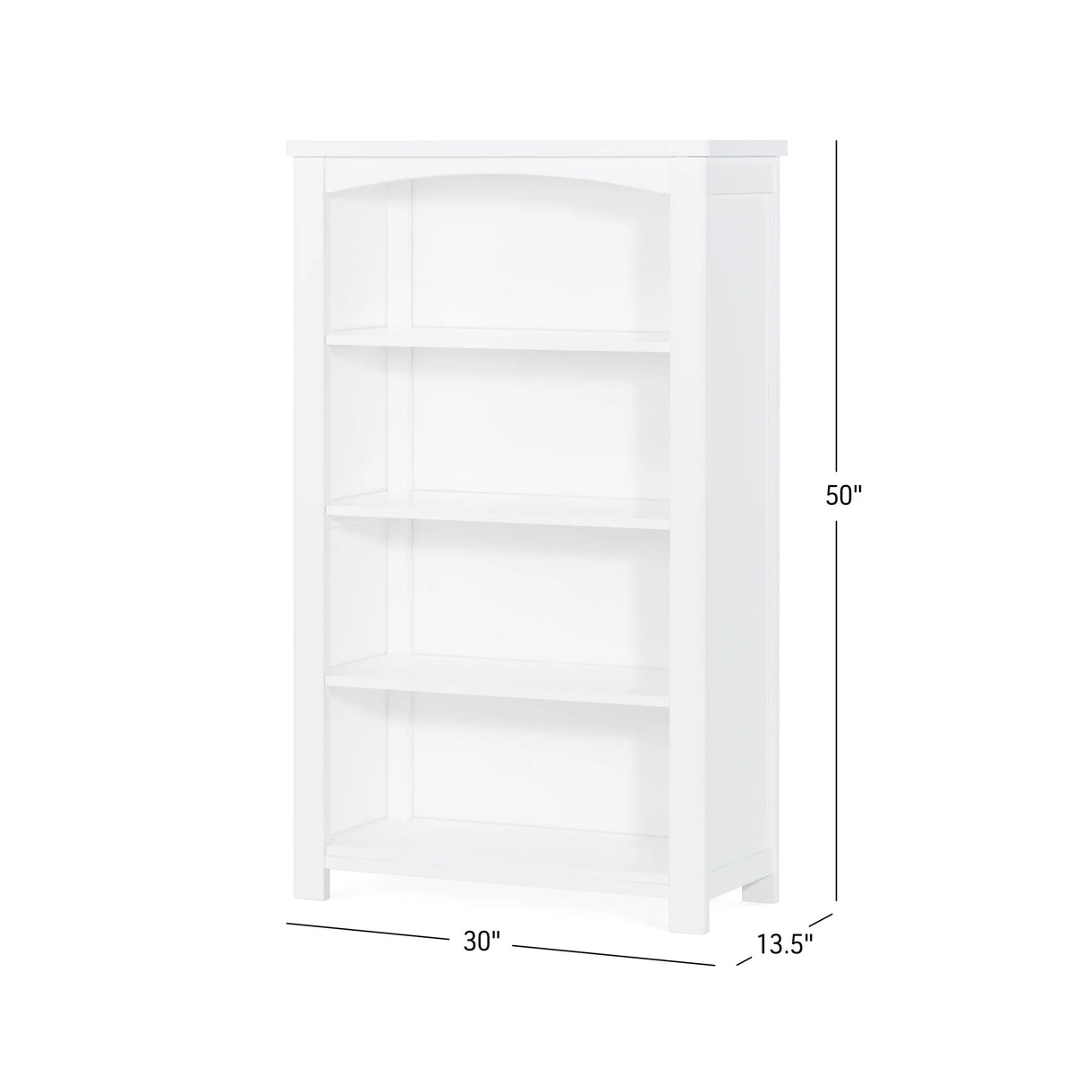 50" Bookcase with 4 shelves, Matte White M84553