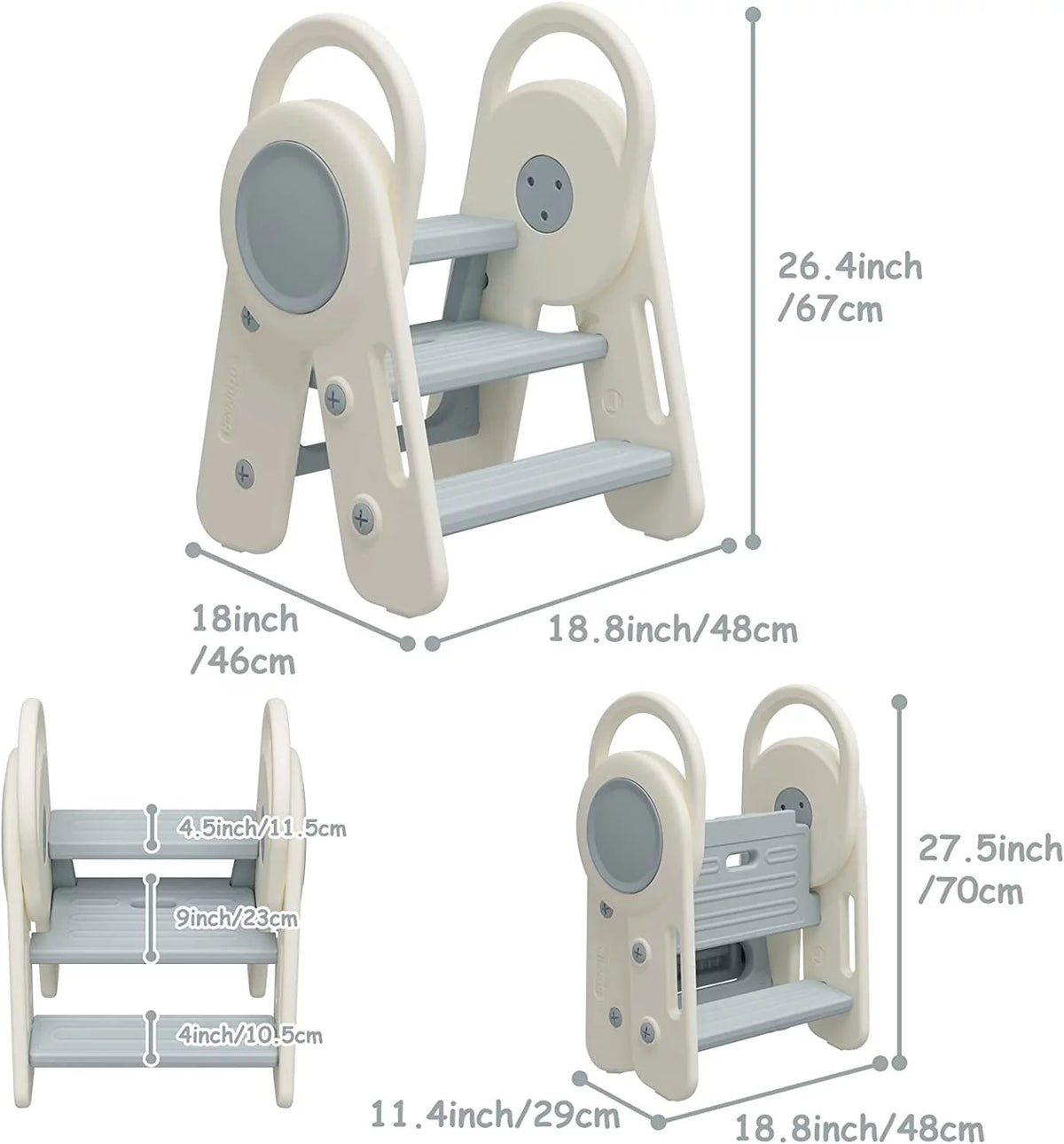 Foldable Toddler Step Stool Blue V328667