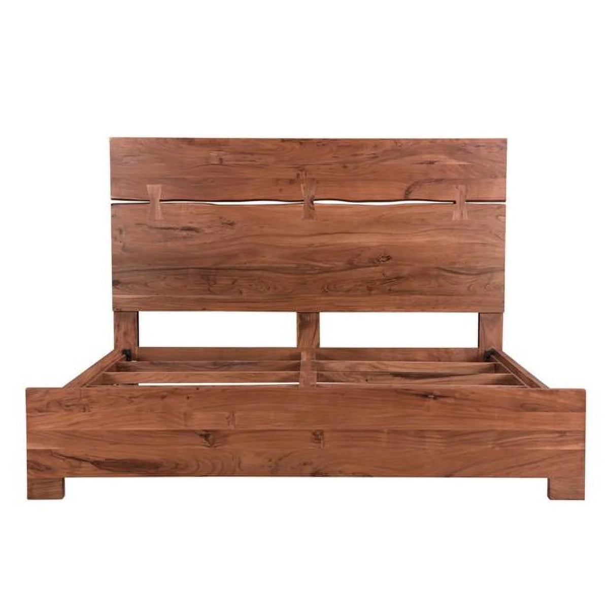 King Size Brown Solid Wood Bed D46361