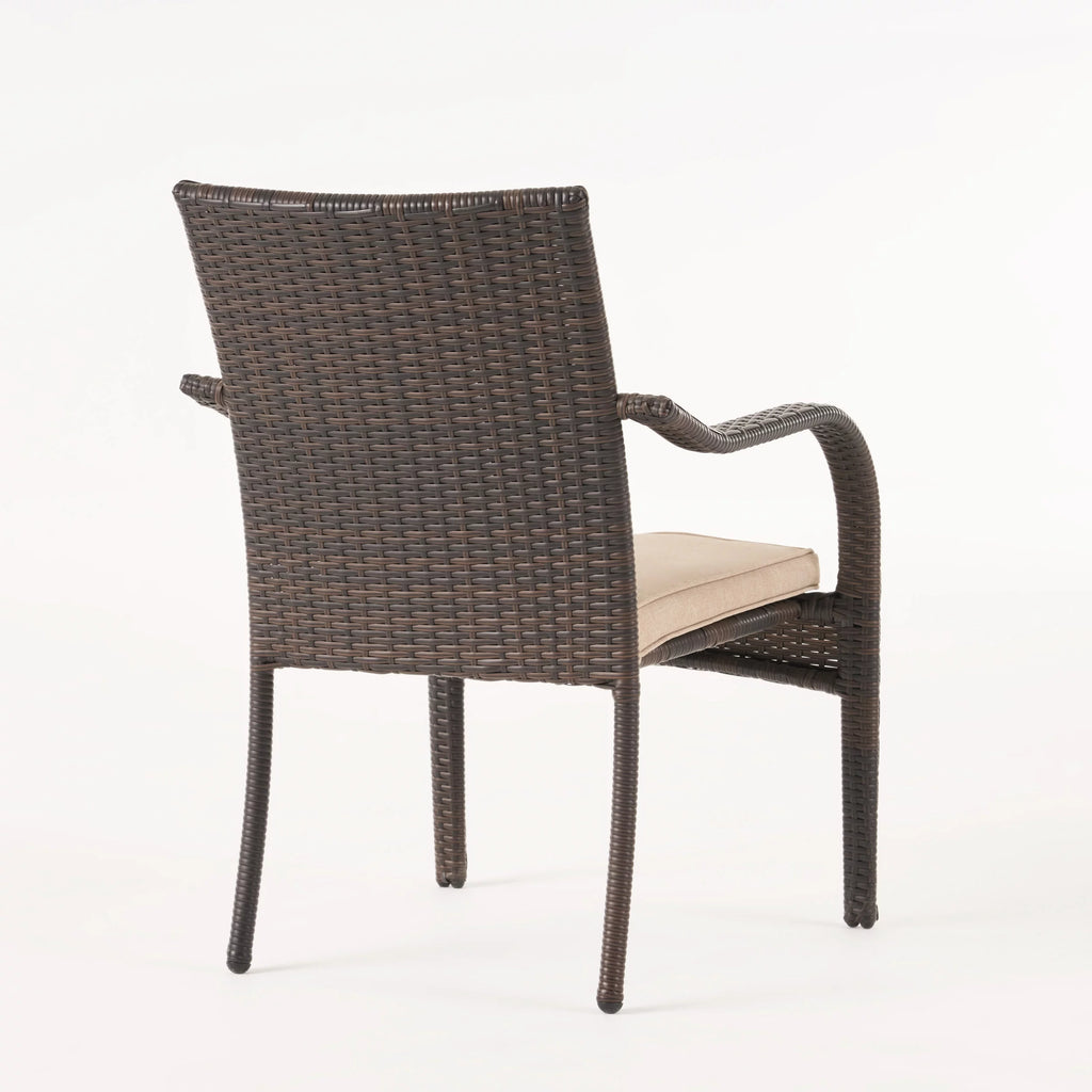 Outdoor Wood and Wicker 8 Seater Dining Set A702043