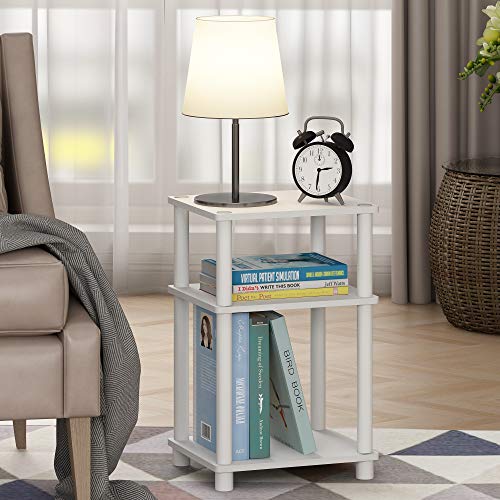 3-Tier End Table Side Table Night Stand with Plastic Poles D9935