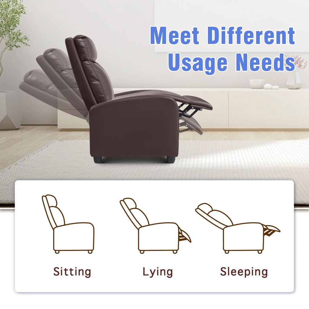 Brown PU Leather Recliner Chair C55781