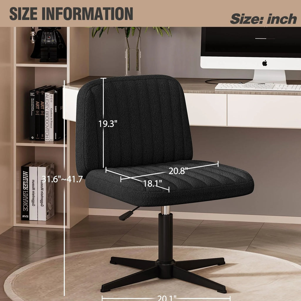 Armless Wide Seat Ergonomic Swivel Office Chair P54762