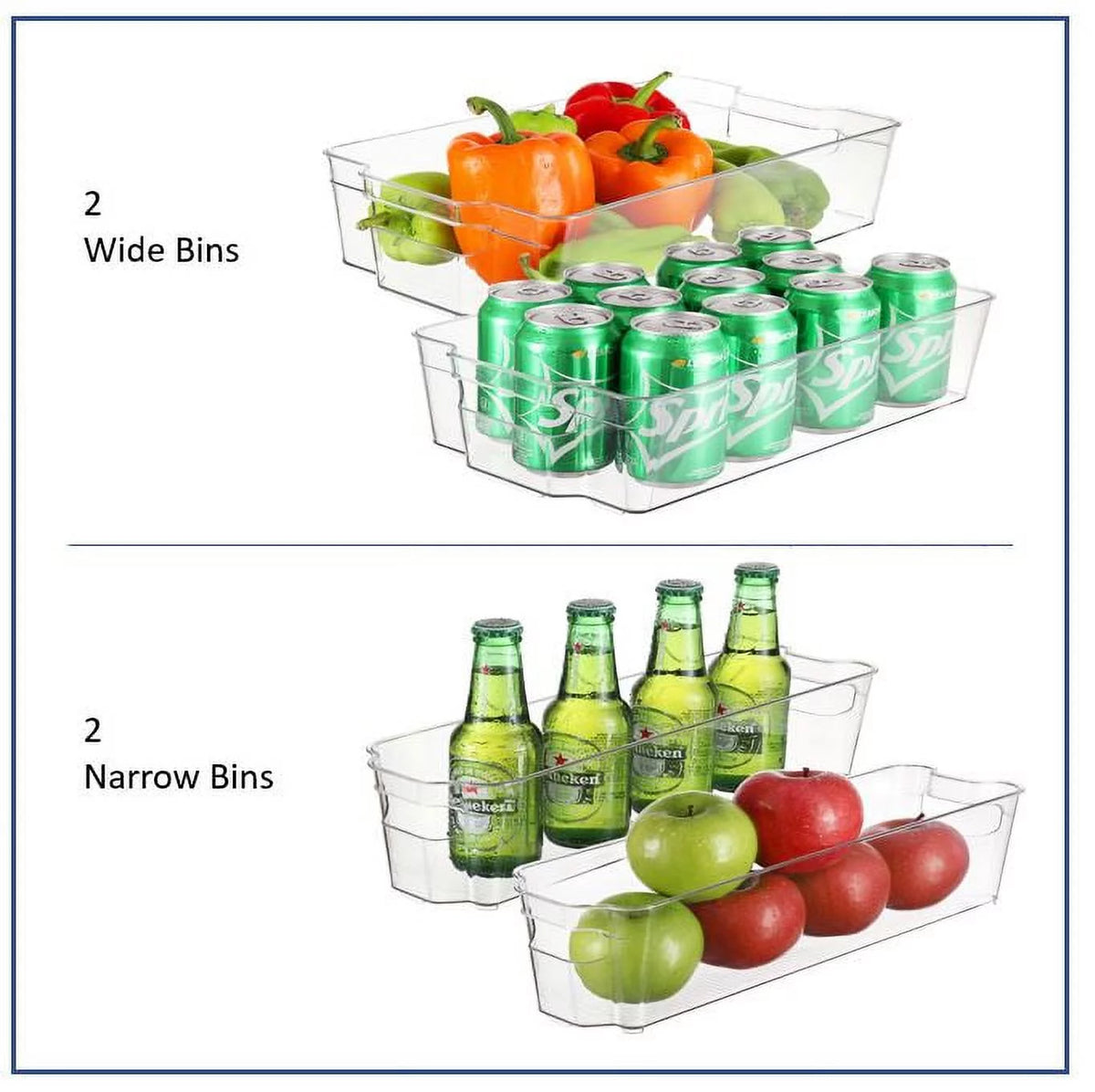 Clear 9 Piece Set Stackable Storage Bins A51154