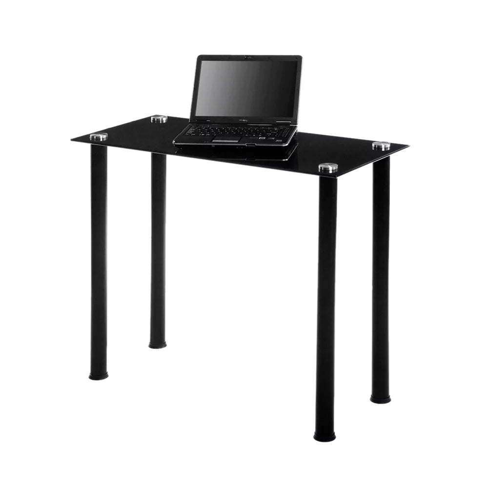 Black Tempered Glass Utility Desk J846165