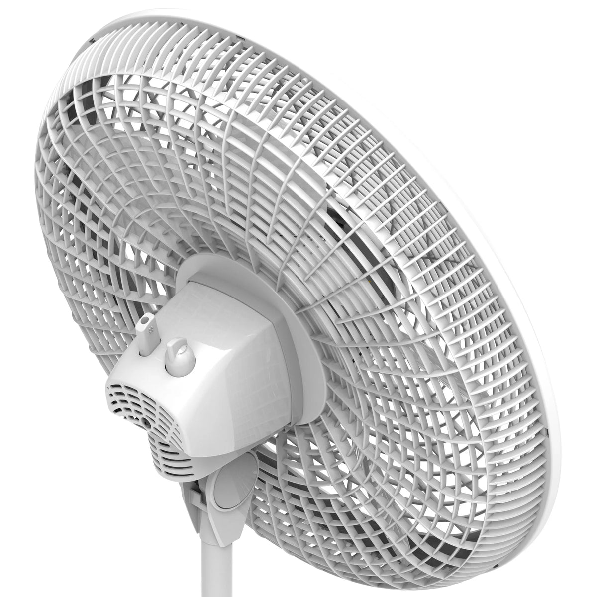 18" Oscillating 3-Speed Pedestal Fan, White Y49209