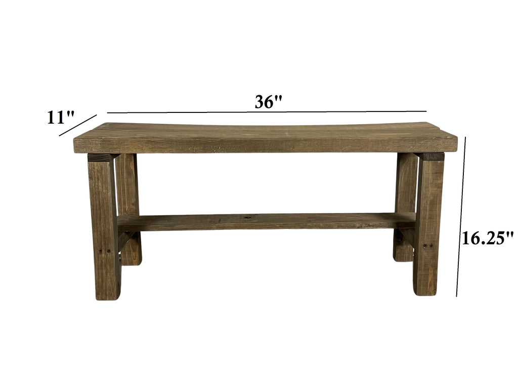 Solid Wood Entryway Accent Bench L49514