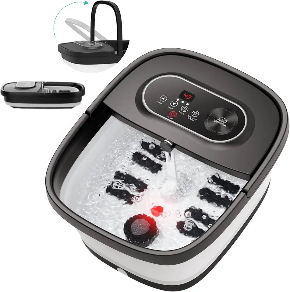 Collapsible Foot Spa Bath Massager with 8 Massage Rollers R4773