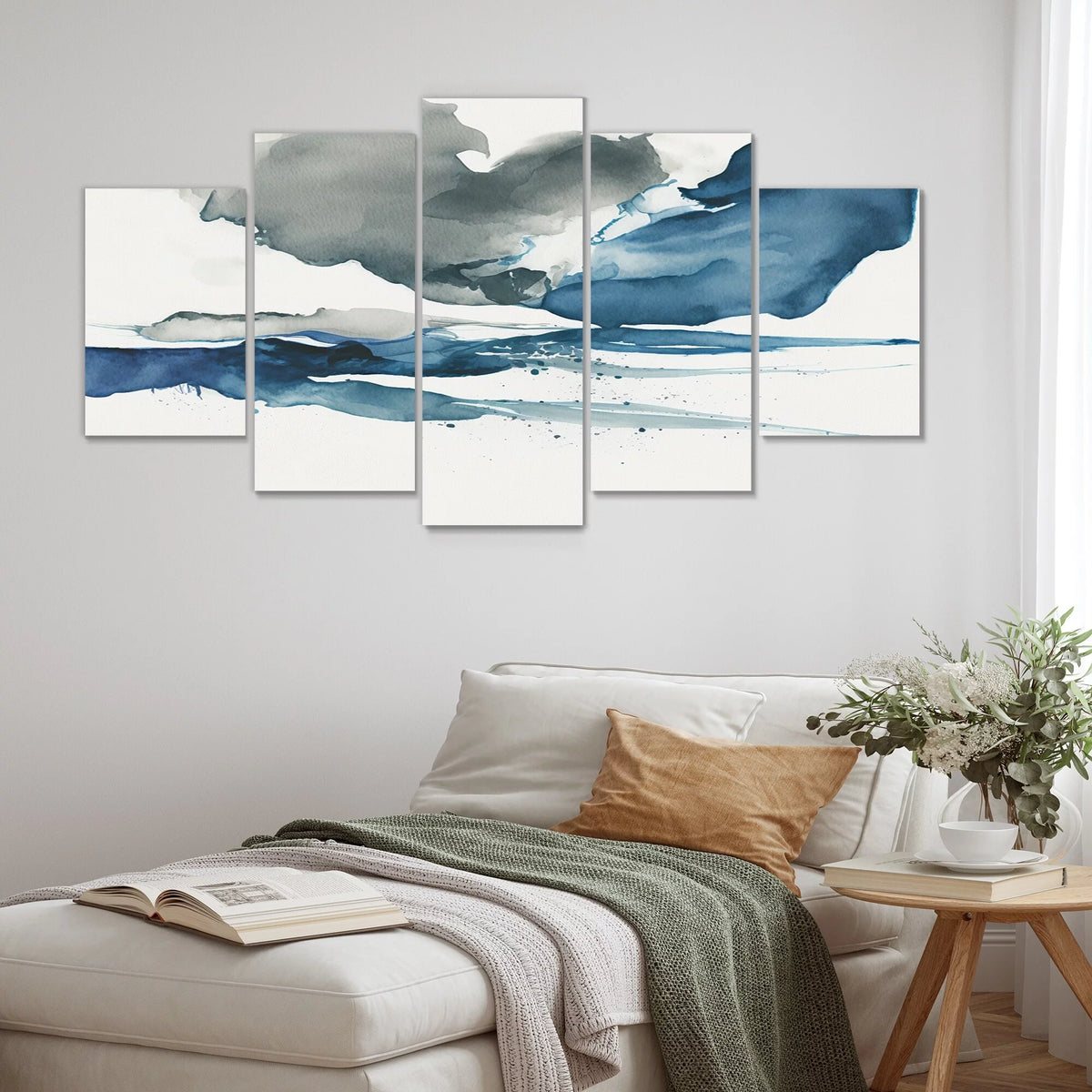 Abstract Liquid Ink Multipanel Wall Decor 48 In. Wide X 28 In. High A6898