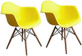 Yellow Set of Two Wooden Legs Chairs R395141
