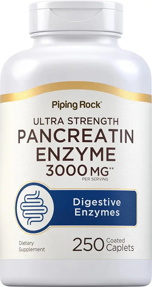 Pancreatin Digestive Enzymes 3000mg 250 Caplets Non-GMO Gluten Free Supplement L849