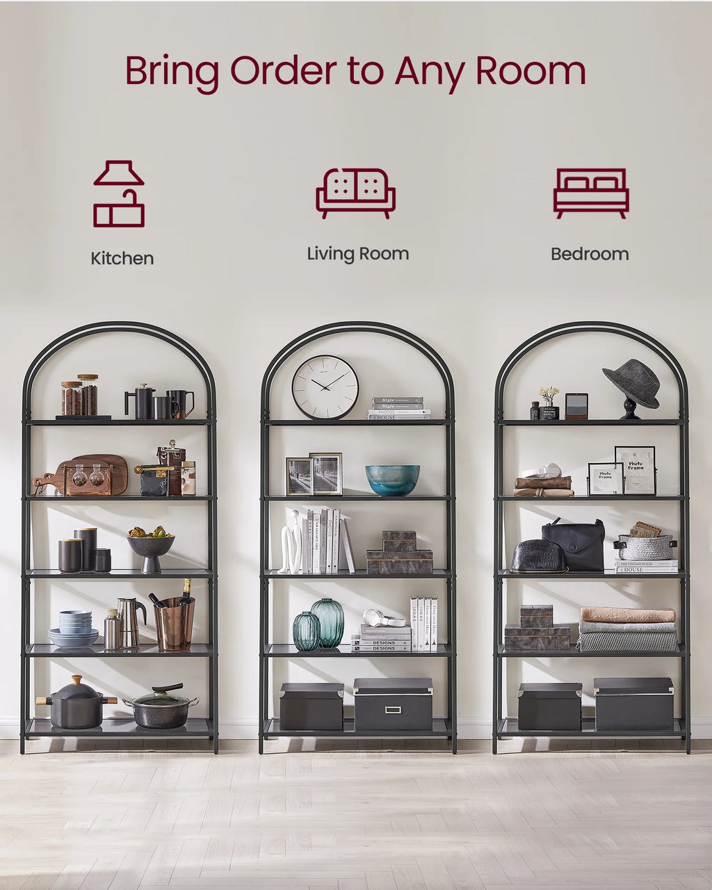 5-Tier Metal Bookcase R50331