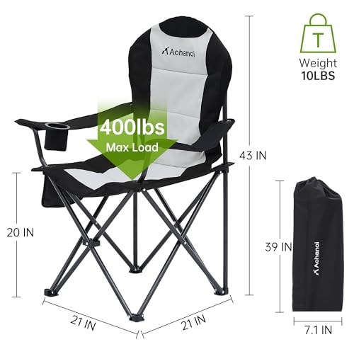 Camping Chairs 2 Pack with Cup Holder & Cooler Bag J464