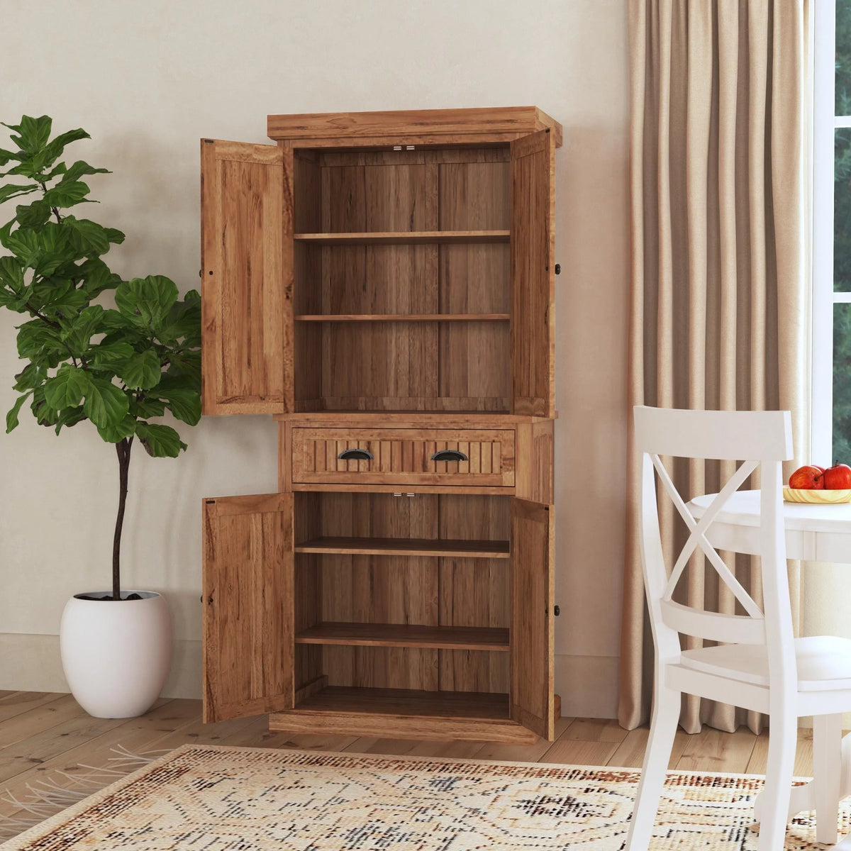 Brown Wood Pantry T82216