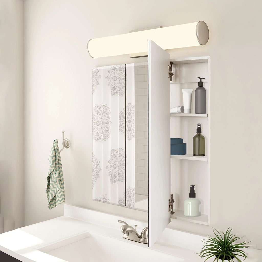 24.5-Inch Mirrored Bathroom Wall Cabinet Q25219