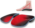 3/4 Orthotics Shoe Insoles High Arch Supports Inserts Red X-Large B678915