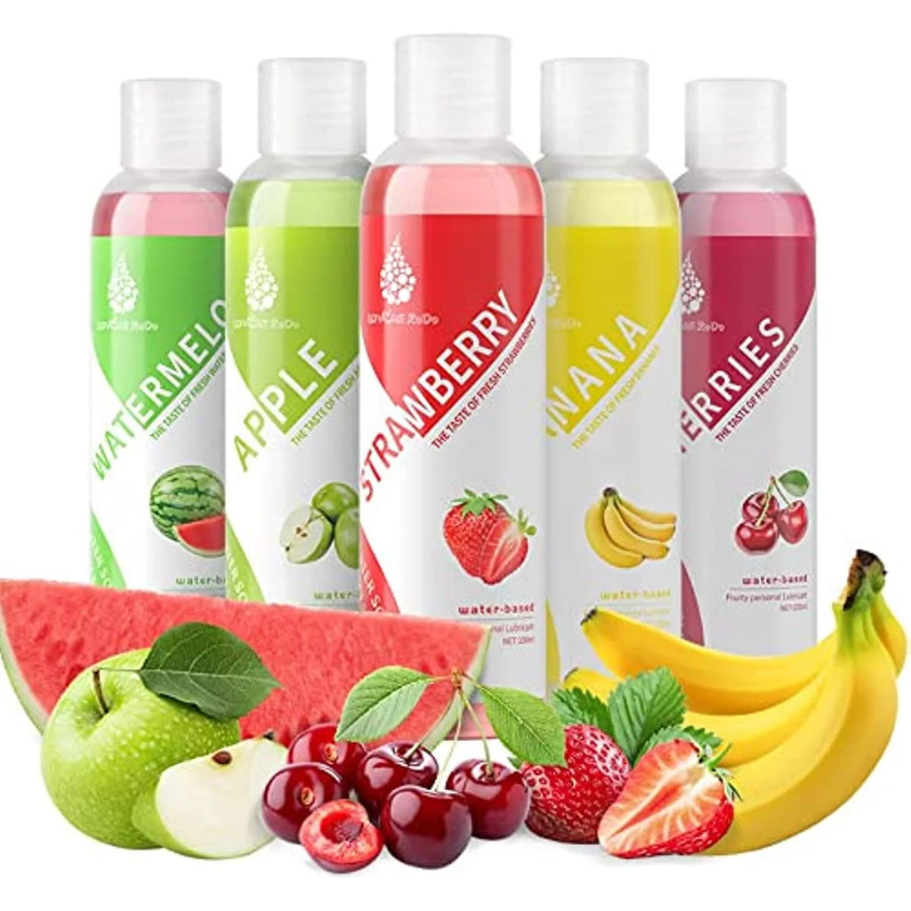Water Based Flavored Personal Lubricant 5 Flavors Combo X892641