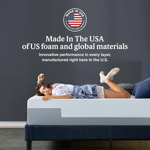 12 Inch Cooling Memory Foam Mattress, King, Medium Firmness R869