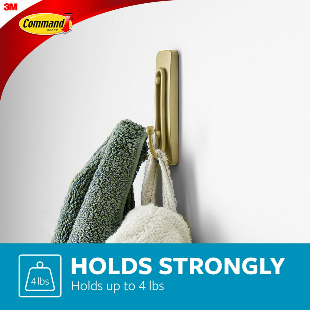 Brass Finish Double Hook 2 Pack K62596