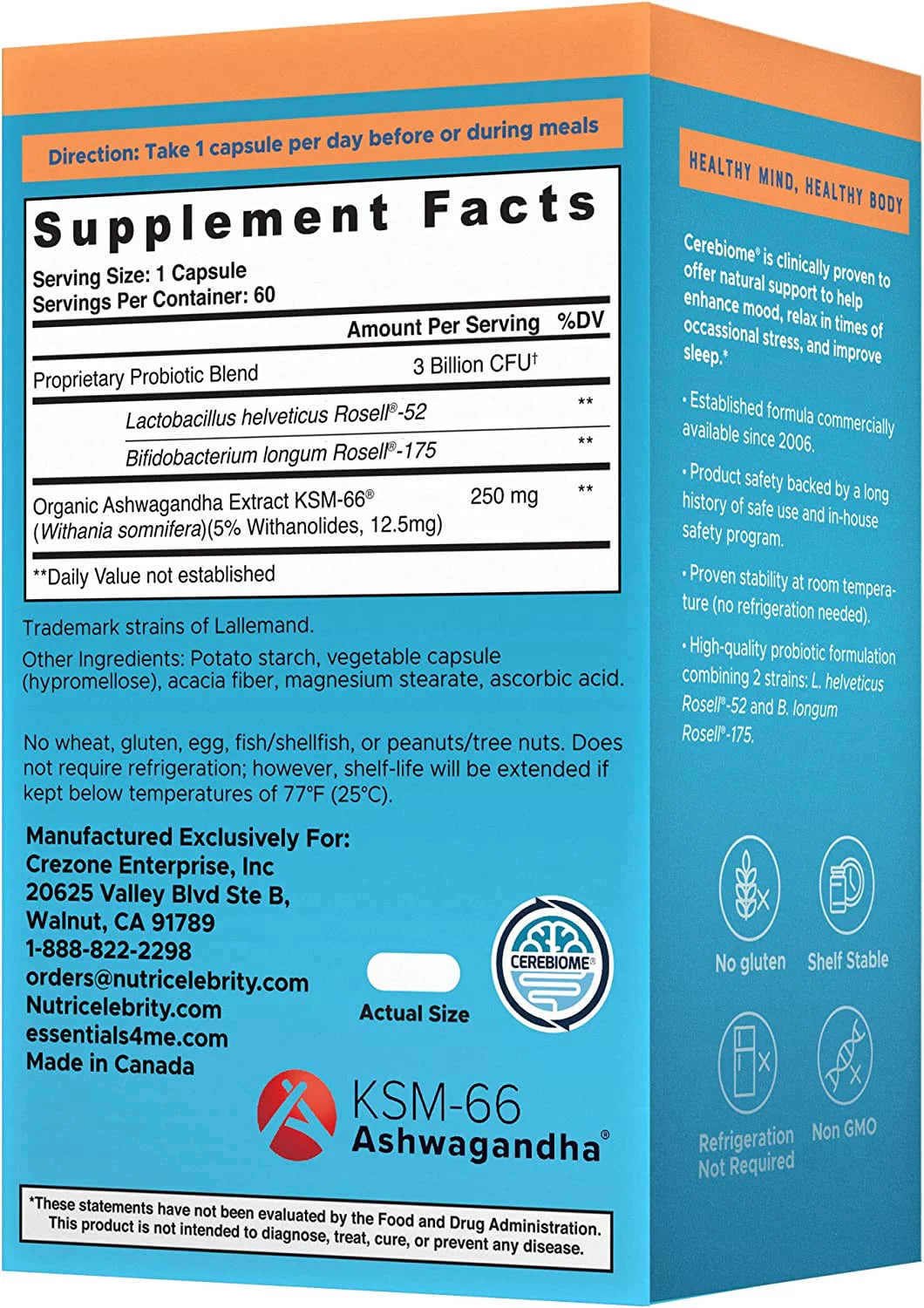 Ashwagandha KSM-66 Vegan Non GMO Supplement C753140
