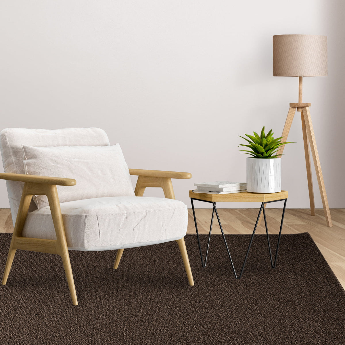 Chocolate 2' x 2' Square Indoor/Outdoor Area Rug V136002