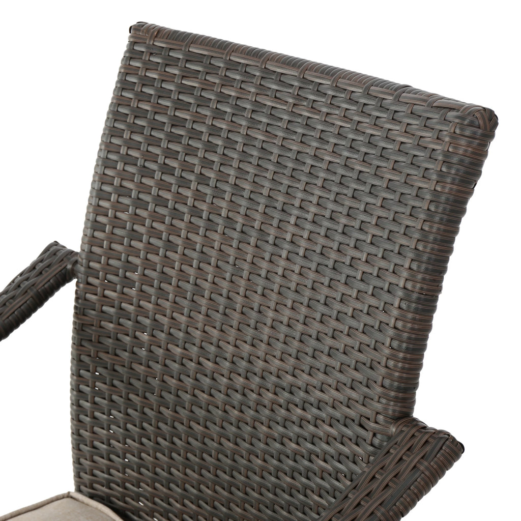 Outdoor Wood and Wicker 8 Seater Dining Set A702043