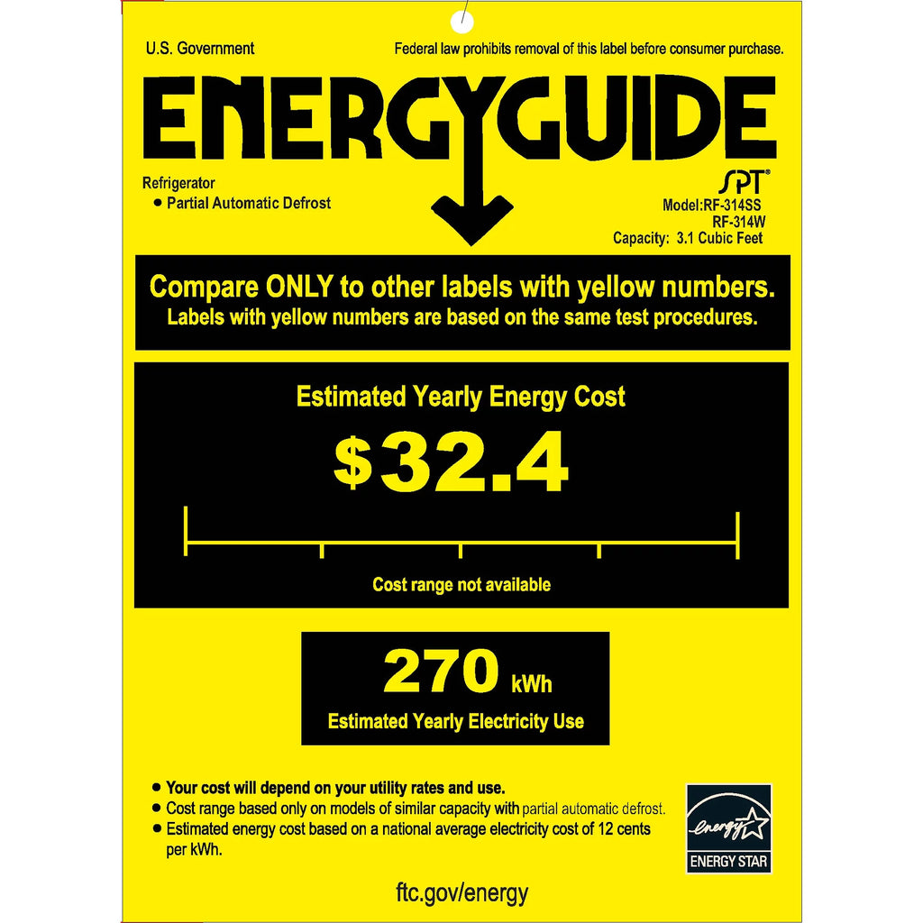 3.1 Cu Ft Two Door Refrigerator R8144