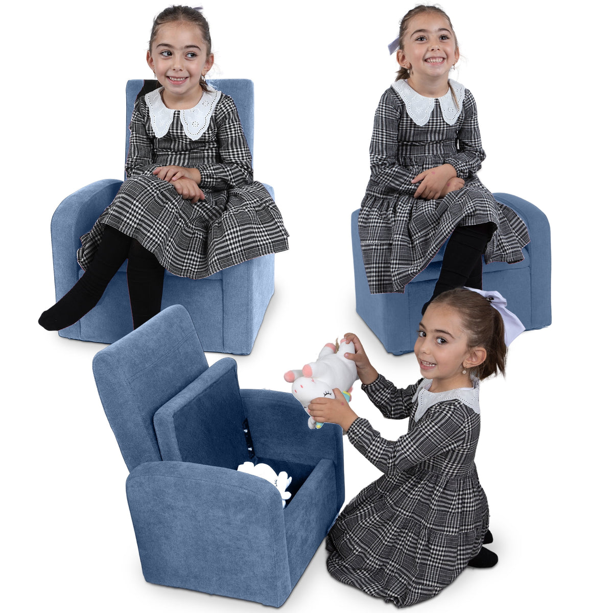 Kids Sofa Chair Folding Ottoman X582390