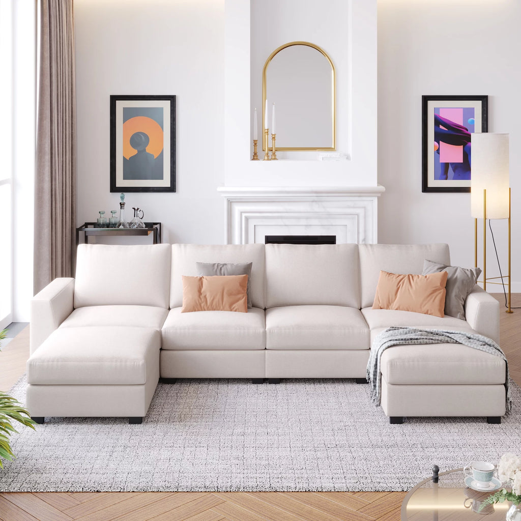 130.7" U Shaped Modular Sectional Sofa R216580