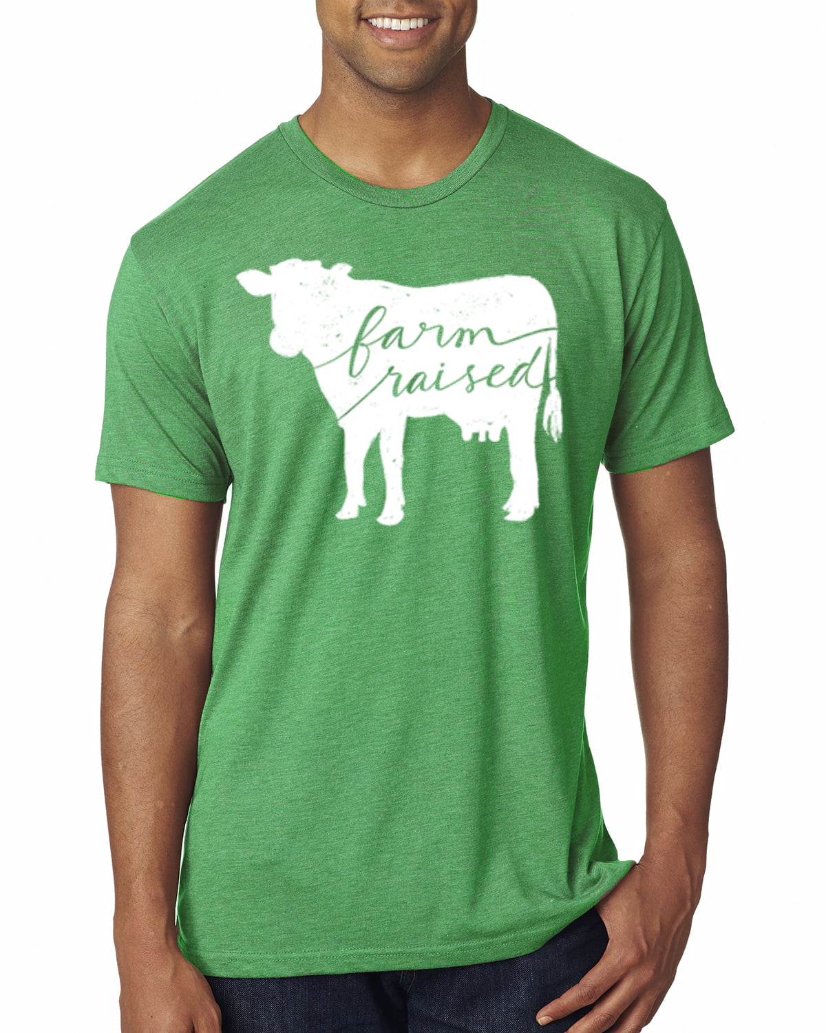 Farm Raised Cow Mens Tri Blend T-Shirt E758
