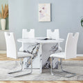 5 Piece 47 Inch Round MDF Dining Table Set B9875