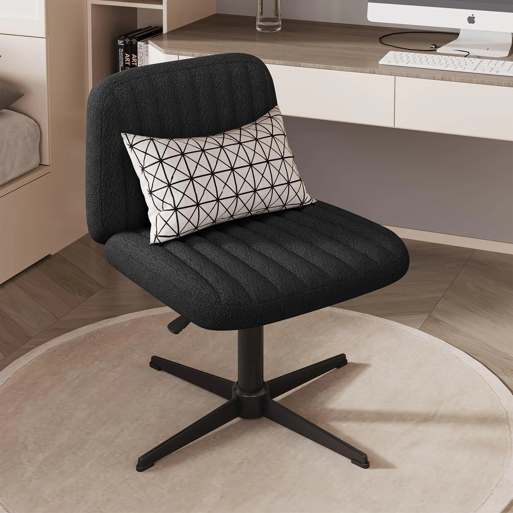Armless Wide Seat Ergonomic Swivel Office Chair P54762